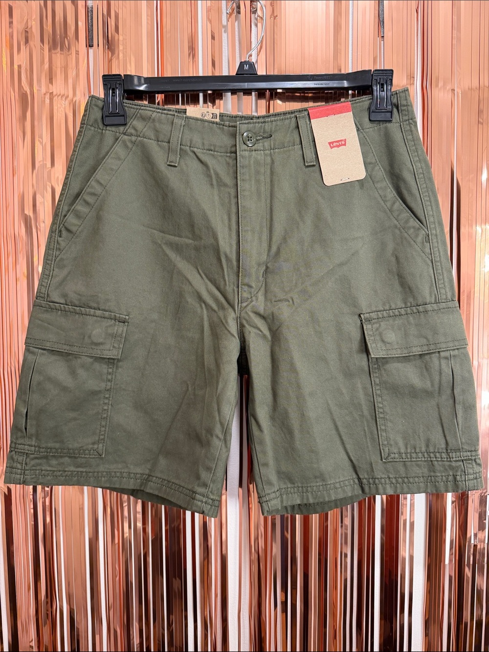 Levi's Olive Cargo Shorts Womens Green Utility Style NEW W29 001VA0002
